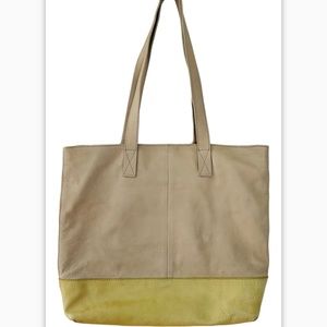 Maurizio Taiuti leather  tote bag Yellow beige